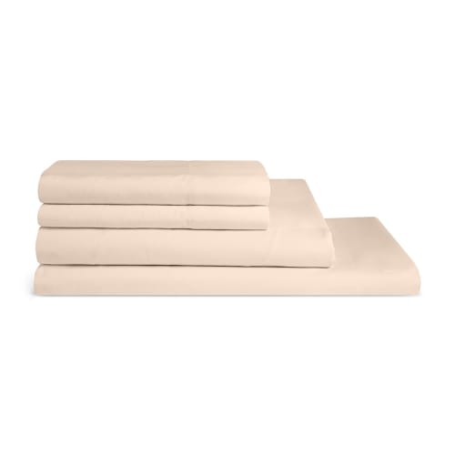 Fairview T200 Blend Tejido Liso, Funda de Almohada Queen, 20x36 FS, Hueso